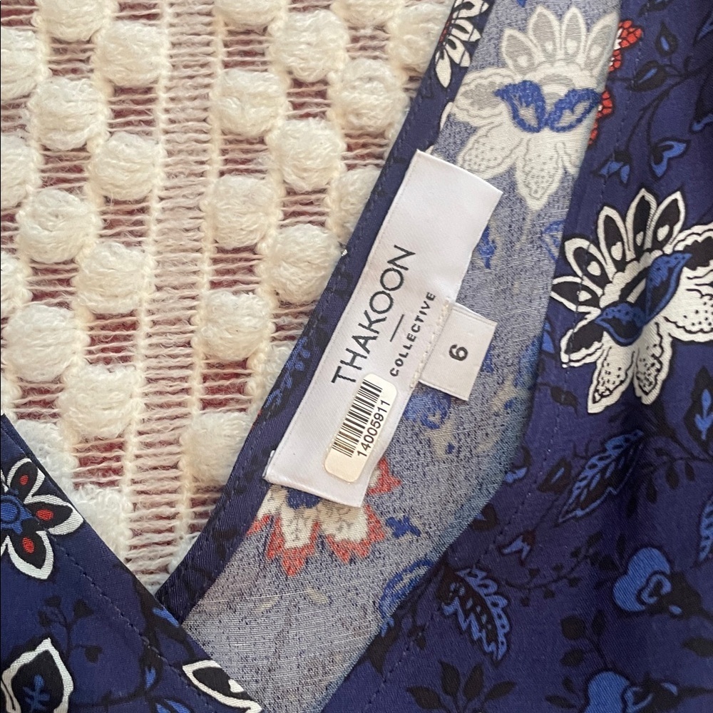 Thakoon Navy Lotus Printed Dress - Picture 4 of 16